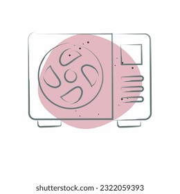 Icon Out Door Air. related to Air Conditioning symbol. Color Spot Style. simple design editable. simple illustration