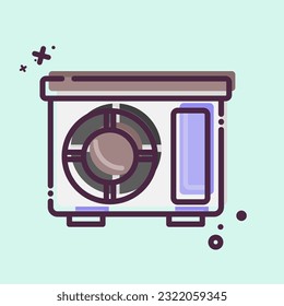 Icon Out Door Unit. related to Air Conditioning symbol. MBE style. simple design editable. simple illustration