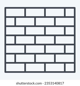 Icon Outer Wall. related to Building Material symbol. line style. simple design editable. simple illustration