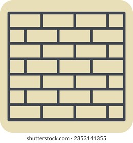 Icon Outer Wall. related to Building Material symbol. hand drawn style. simple design editable. simple illustration