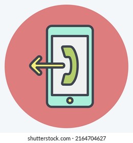 Icon Outgoing Connection. suitable for Education symbol. color mate style. simple design editable. design template vector. simple symbol illustration