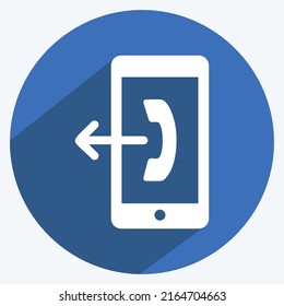 Icon Outgoing Connection. suitable for Education symbol. long shadow style. simple design editable. design template vector. simple symbol illustration