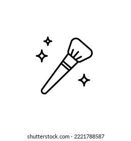 icon outline about makeup tools, salon, beauty, cosmetics, woman. editable color stroke. outline icon style.