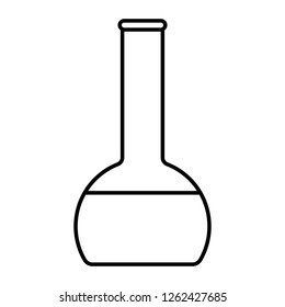 Icon Outline Bottle isolated on white background. Magic Potion in Flask. Vector illustration for your design, game, card, web.