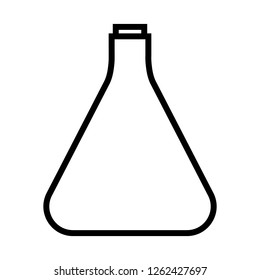 Icon Outline Bottle isolated on white background. Magic Potion in Flask. Vector illustration for your design, game, card, web.