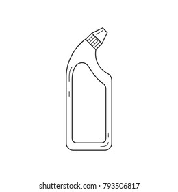 Icon outline detergent bottle for toilet