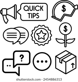icon outline element design for templates.