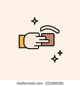 icon outline flat color about makeup tools, salon, beauty, cosmetics, woman. editable color. outline flat icon style.