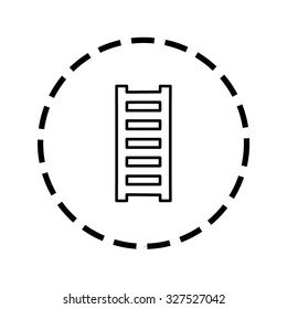 An Icon Outline within a dotted circle - Ladder