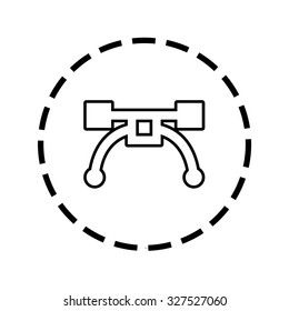 An Icon Outline within a dotted circle - Pen Tool