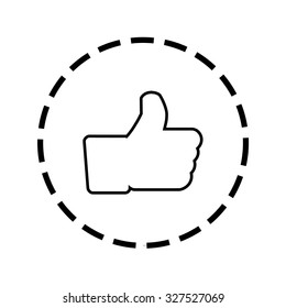 An Icon Outline within a dotted circle - Like