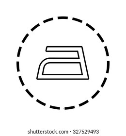 An Icon Outline within a dotted circle - Iron