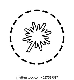 An Icon Outline within a dotted circle - Explosion Thick