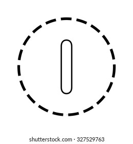 An Icon Outline within a dotted circle - I