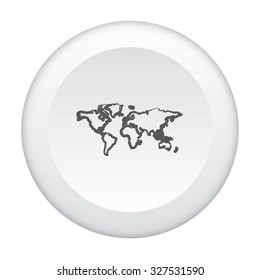 An Icon Outline within a dotted circle - World Map