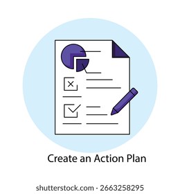Icon for outlining specific steps to reach goals.