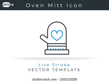 Icon Oven Mitt For Website, Infographic Element. Vector Illustration