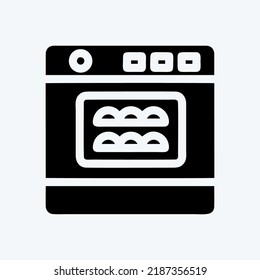 Icon Oven. suitable for Bakery symbol. glyph style. simple design editable. design template vector. simple illustration