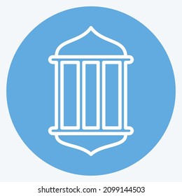Icon Overhead Light - Blue Eyes Style - Simple illustration,Design Icon vector, Good for prints, posters, advertisements, announcements, info graphics, etc.