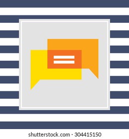 Icon of overlapping speech bubbles with dots