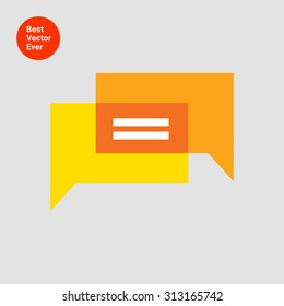 Icon of overlapping speech bubbles with dots