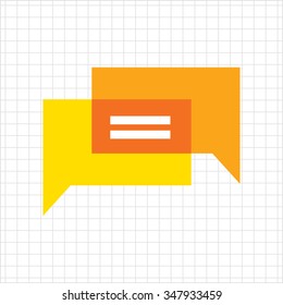 Icon of overlapping speech bubbles with dots