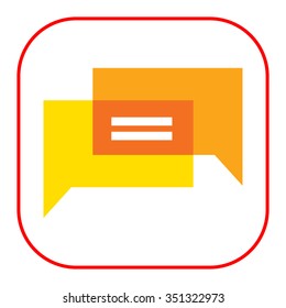 Icon of overlapping speech bubbles with dots