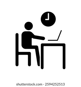 Icon a overtime, isolated against a clean background.
