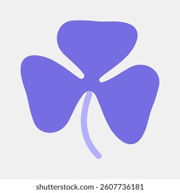 Icon oxalis. Plant leaves elements. Icon in flat style.
