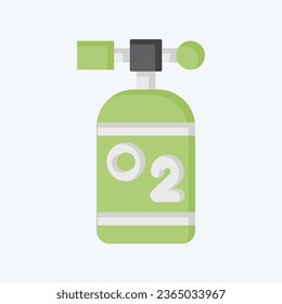 Icon Oxygen Tank. related to Biochemistry symbol. flat style. simple design editable. simple illustration