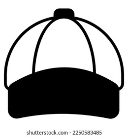 An icon of p cap in modern style, sports accessory vector