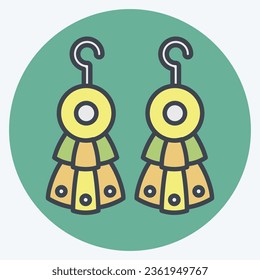 Icon Pabrik Earnings. related to Indigenous People symbol. color mate style. simple design editable. simple illustration