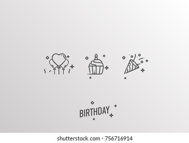 Icon pack birthday