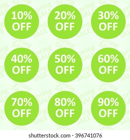 The icon pack discounts and seamless background.