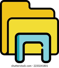 Icon Pack: Document and Files Linear Color File Explorer