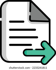 Icon Pack: Document and Files Linear Color Submit