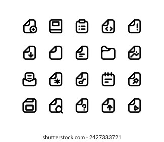 Icon pack for documents, files, folders, and many more.