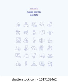Icon pack of fashion industry