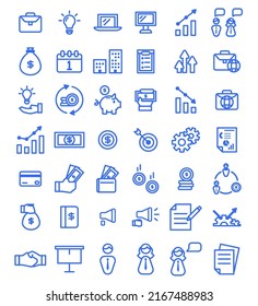 Paquete de finanzas. Colección de iconos