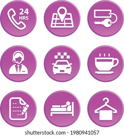 icon pack symbol template for graphic and web design 	communication, coffee, key, car, navigation.