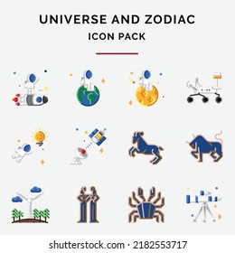 Icon pack Universe and zodiac.