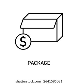 Icon a package, isolated against a clean background.