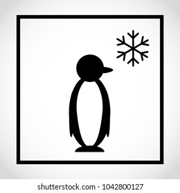 Icon package. , Keep in cold place  - PACKAGING - PICTORIAL MARKING FOR HANDLING OF GOODS (ISO) – Distribution packaging – Graphical symbols for handling and storage of packages