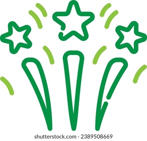 an icon package of party and celebration with color line 