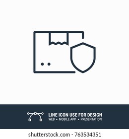 Icon package protection graphic design single icon vector illustration