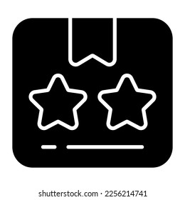 An icon of package with star, vector of logistics rating in editable style