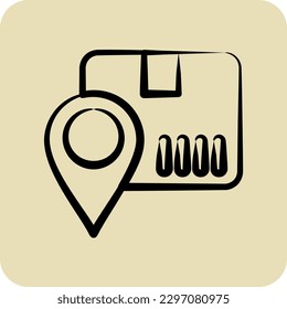 Seguimiento de paquetes de iconos. relacionado con el símbolo de la tienda en línea. estilo glifo. ilustración simple. tienda