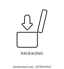 Icon a packaging, isolated against a clean background.