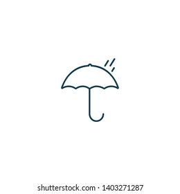 Icon packaging sign keep dry with umbrella graphic design single icon vector illustration - Vector