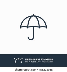 Icon packaging sign keep dry with umbrella graphic design single icon vector illustration